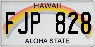 HI license plate FJP828