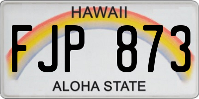 HI license plate FJP873