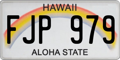 HI license plate FJP979