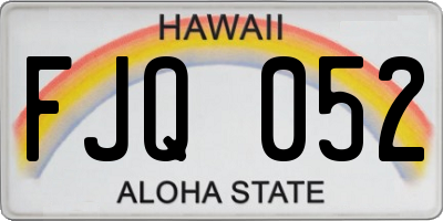 HI license plate FJQ052