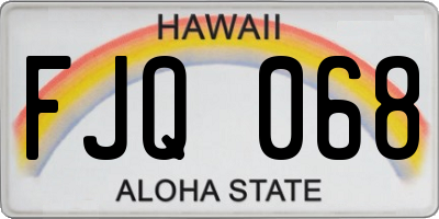 HI license plate FJQ068
