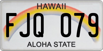 HI license plate FJQ079