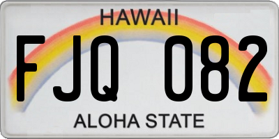 HI license plate FJQ082