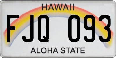 HI license plate FJQ093