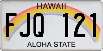 HI license plate FJQ121