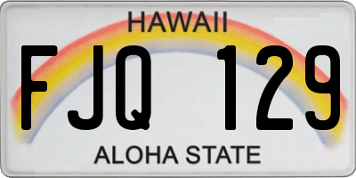 HI license plate FJQ129