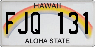 HI license plate FJQ131