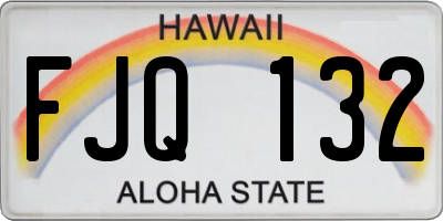 HI license plate FJQ132