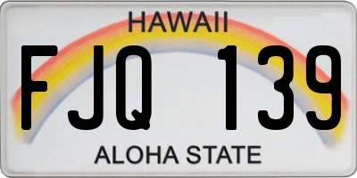 HI license plate FJQ139