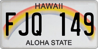 HI license plate FJQ149