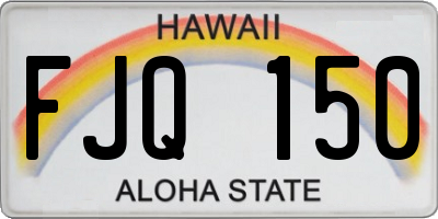 HI license plate FJQ150