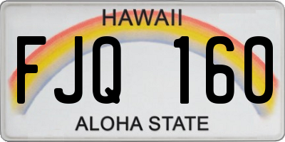 HI license plate FJQ160