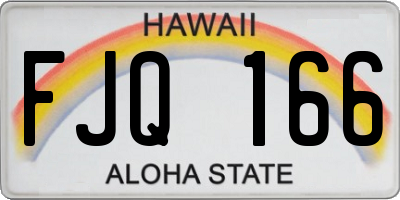 HI license plate FJQ166