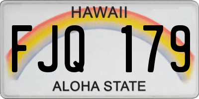 HI license plate FJQ179