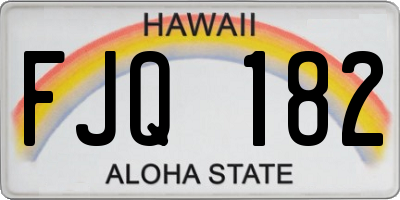 HI license plate FJQ182