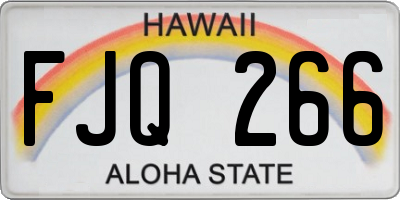 HI license plate FJQ266
