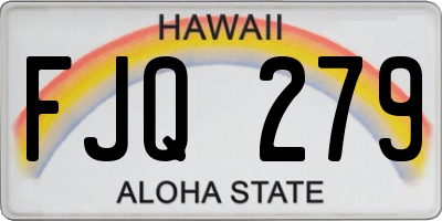 HI license plate FJQ279