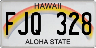 HI license plate FJQ328