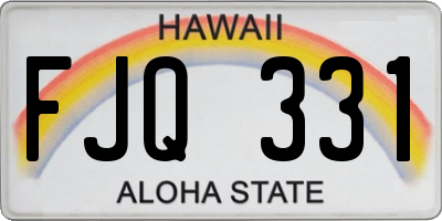 HI license plate FJQ331