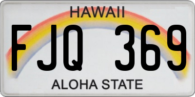 HI license plate FJQ369