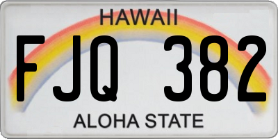HI license plate FJQ382