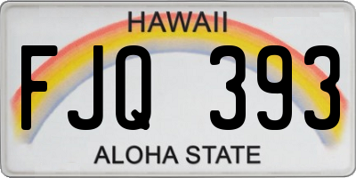 HI license plate FJQ393