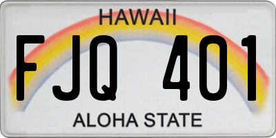 HI license plate FJQ401