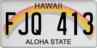 HI license plate FJQ413