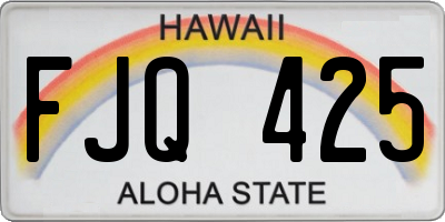 HI license plate FJQ425