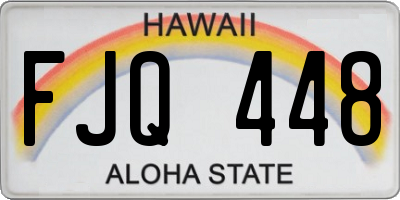 HI license plate FJQ448