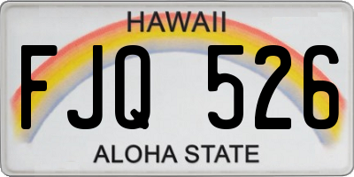 HI license plate FJQ526