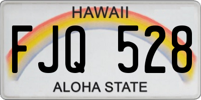 HI license plate FJQ528