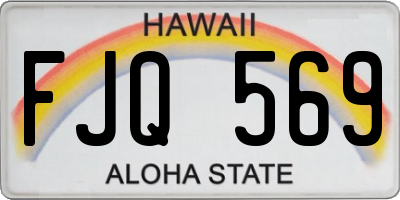 HI license plate FJQ569