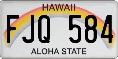 HI license plate FJQ584