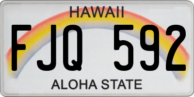 HI license plate FJQ592