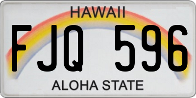 HI license plate FJQ596