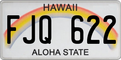 HI license plate FJQ622