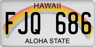 HI license plate FJQ686