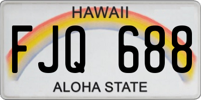 HI license plate FJQ688