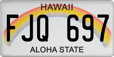 HI license plate FJQ697