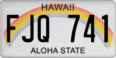 HI license plate FJQ741