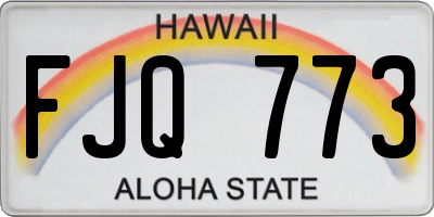 HI license plate FJQ773