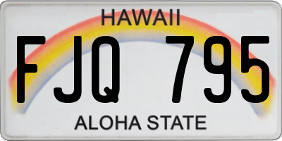 HI license plate FJQ795