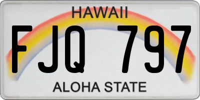 HI license plate FJQ797