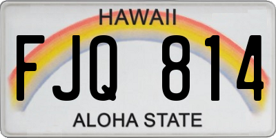 HI license plate FJQ814