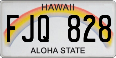 HI license plate FJQ828