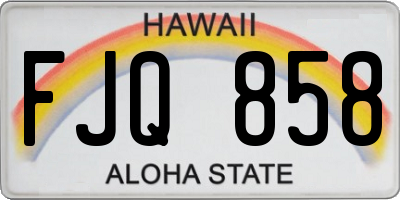 HI license plate FJQ858