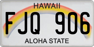 HI license plate FJQ906