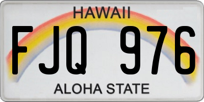 HI license plate FJQ976