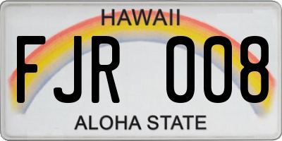 HI license plate FJR008